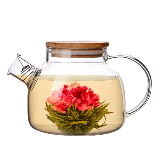 Bamboo Glass Teapot 1000ml