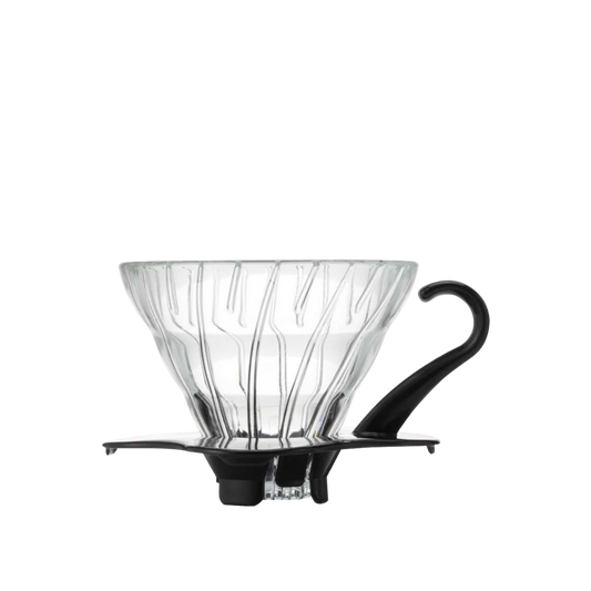 أداة تقطير هاريو V60 زجاجية – أسود – مقاس 02